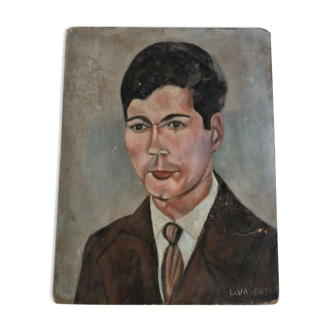 Painting painting oil on panel male portrait