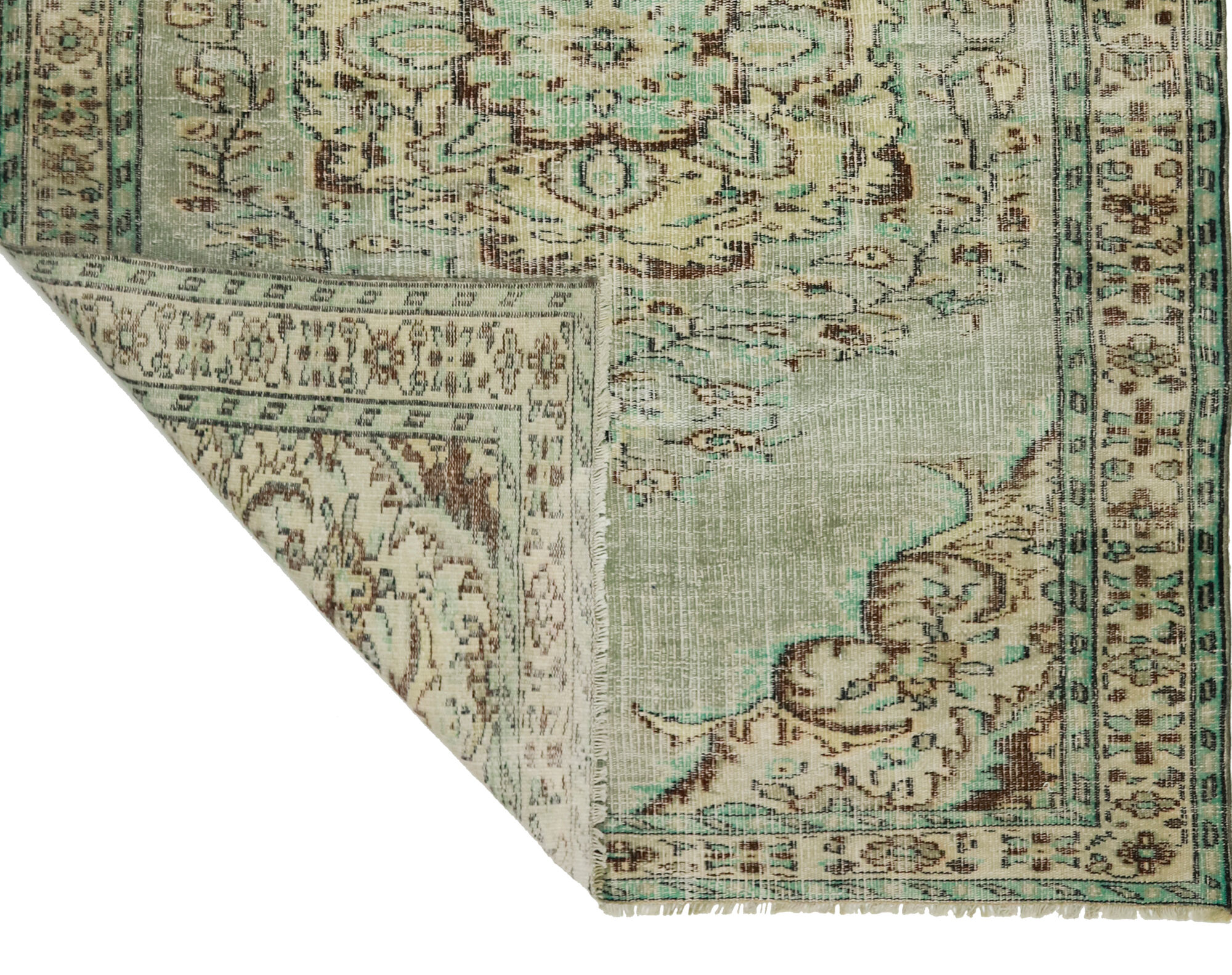 Anatolian handmade vintage rug 246 cm x 173 cm