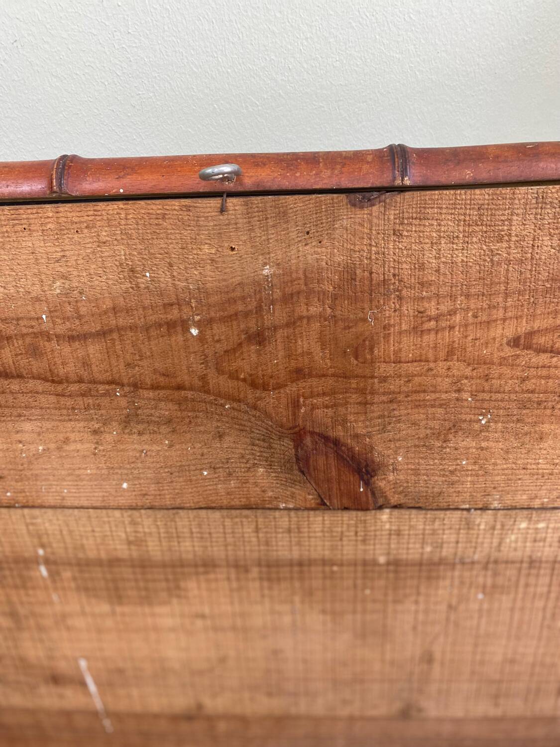 Antique turned wooden mirror