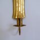 Paire de bougeoirs muraux en laiton Art Déco, Suède, années 1950