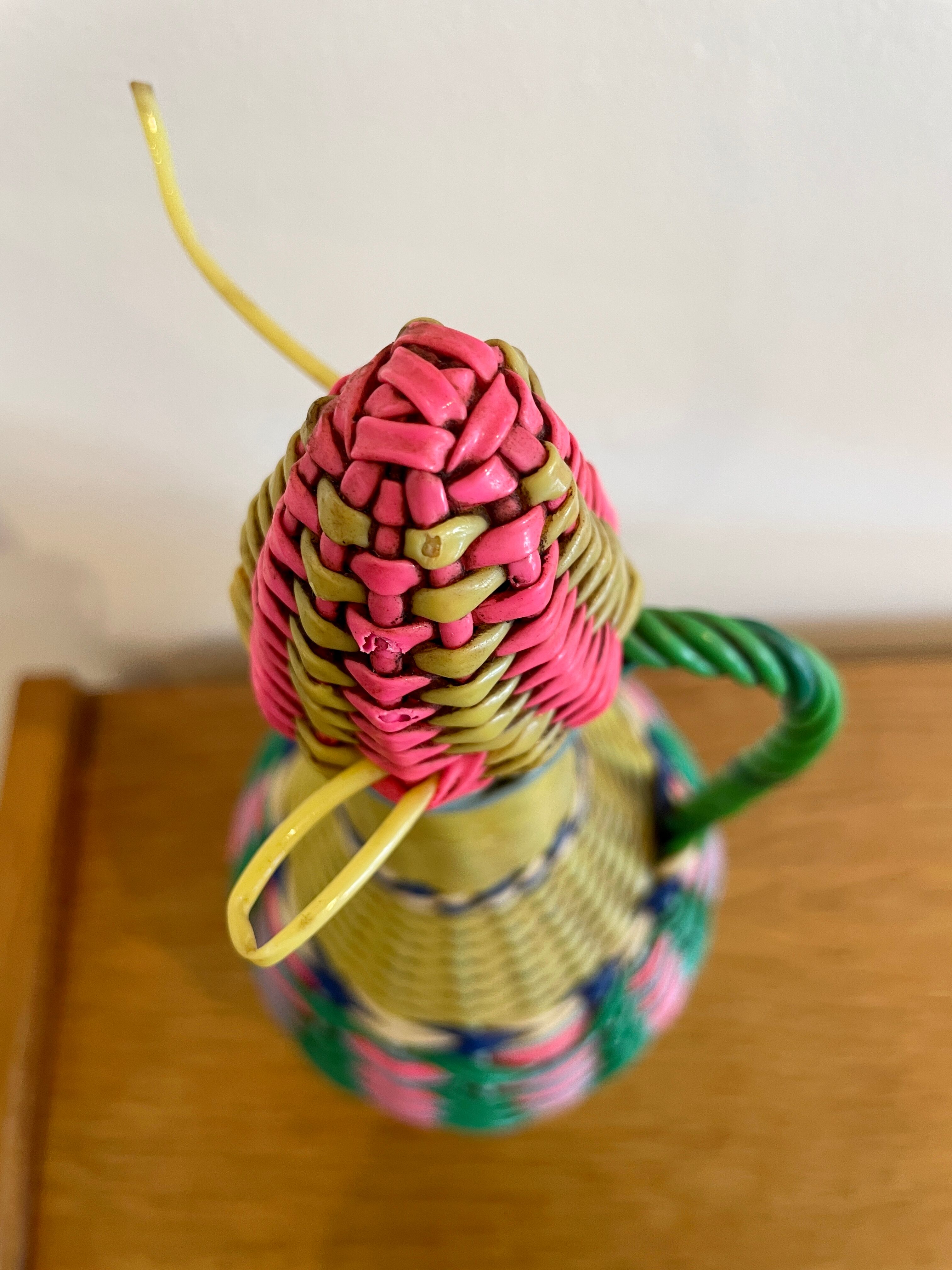 Vintage scoubidou bottle