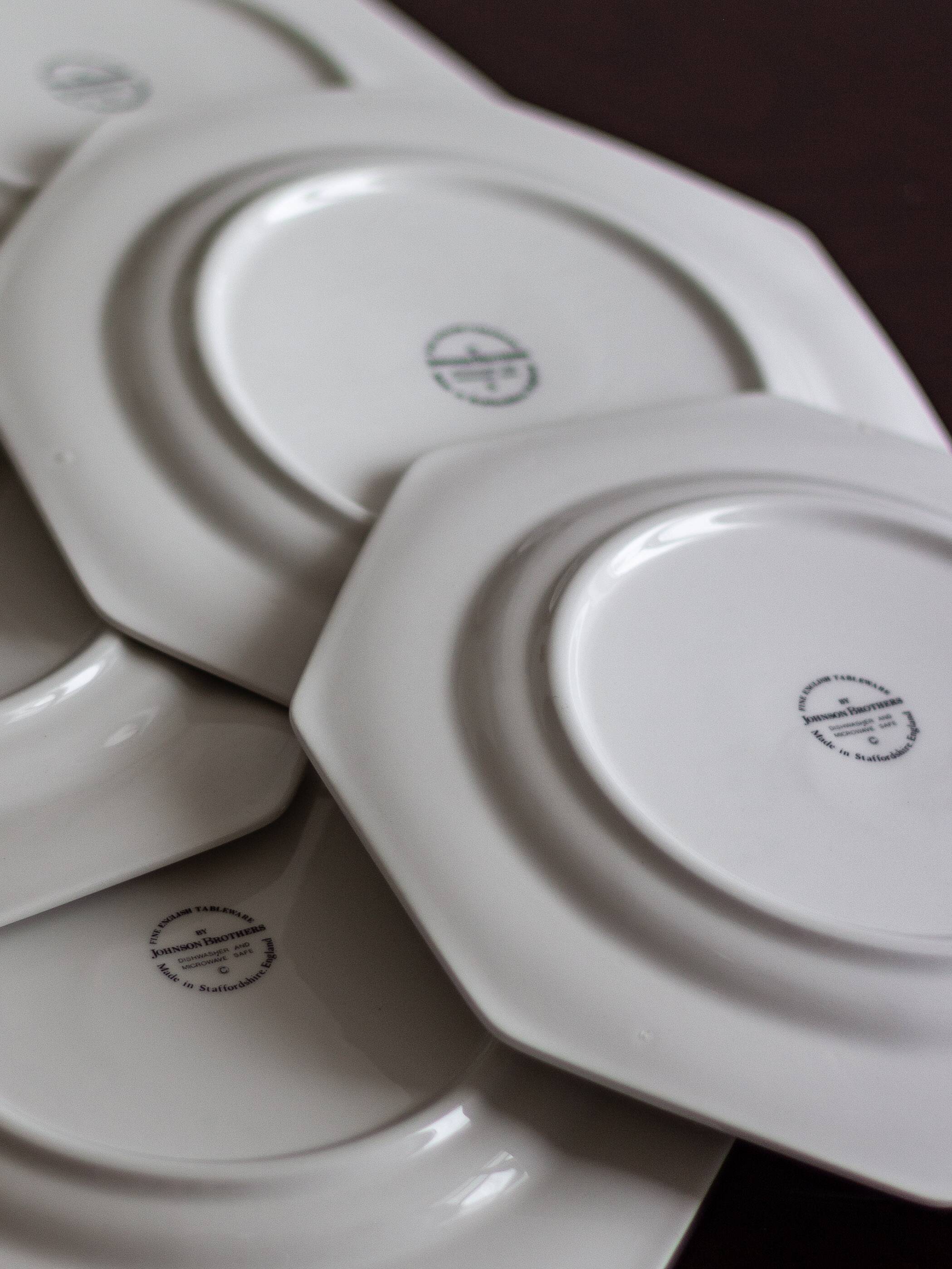 6 assiettes à dessert octogonales modèle Héritage – Johnson Brothers