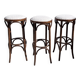 3 tabourets de bar style Thonet