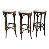 3 Thonet style bar stools