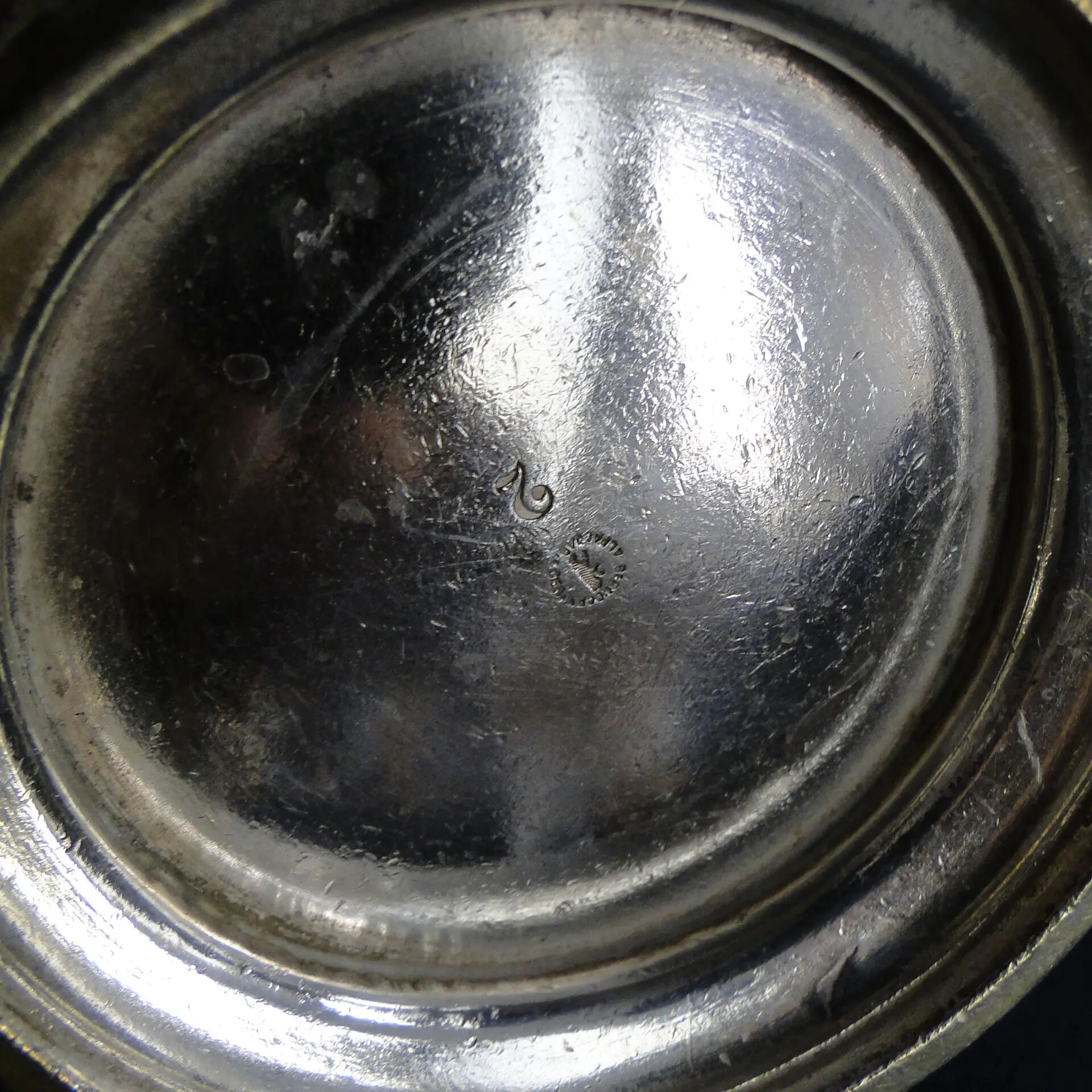 Art Nouveau sugar bowl, silver-plated brass, Germany, early 20th century