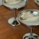 Set of 6 stainless steel footed bowls