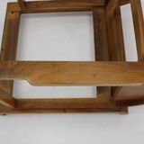 1930s Restored Art Deco Armchair in Solid Walnut, Czechoslovakia