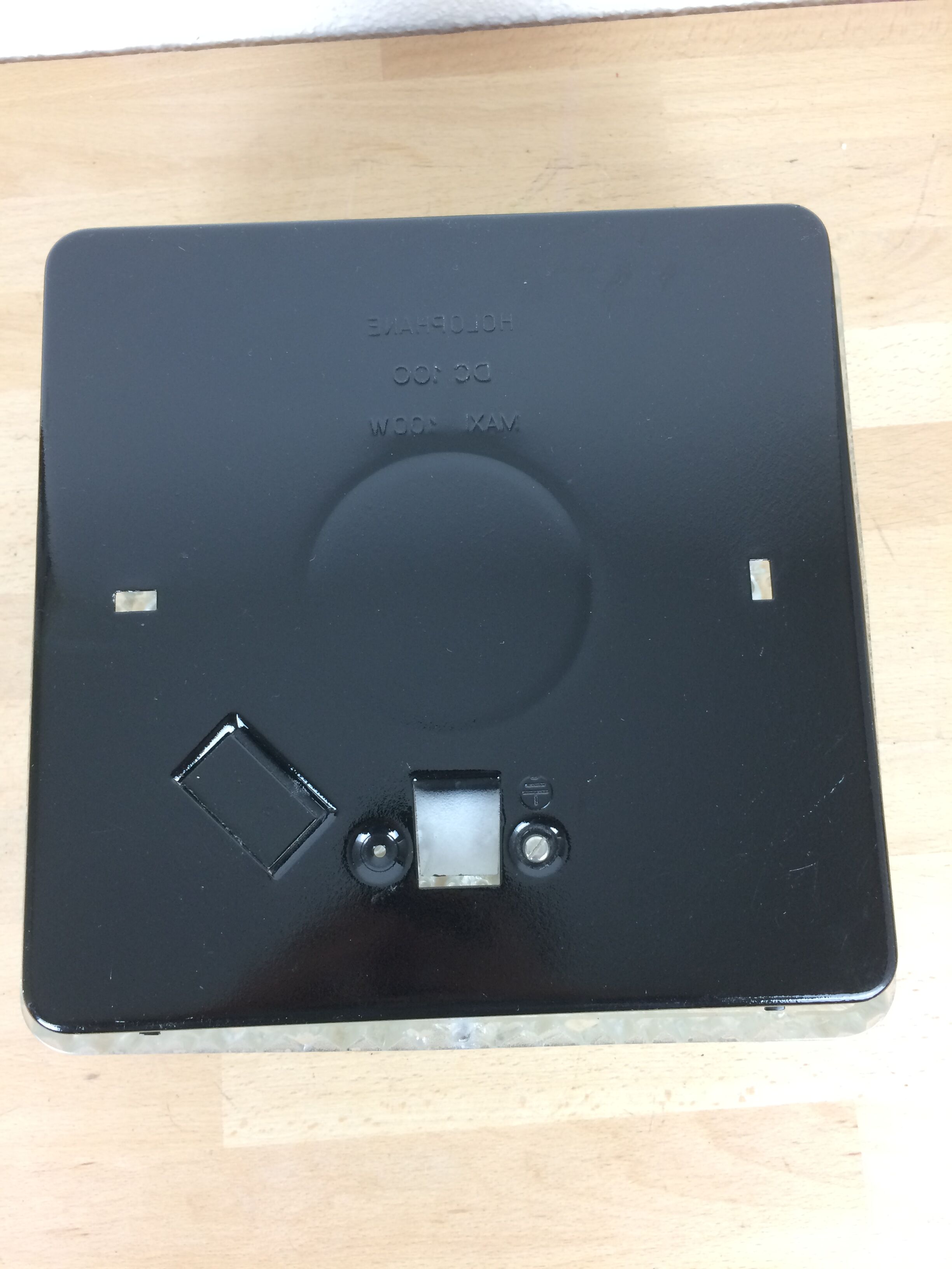 Square Holophane wall light in cut glass, 1960s.