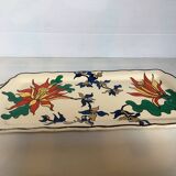Plat Longwy ancien à décor de fleurs