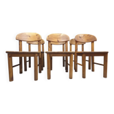 Set of 6 Rainer Daumiller chairs in solid pine – 1970s