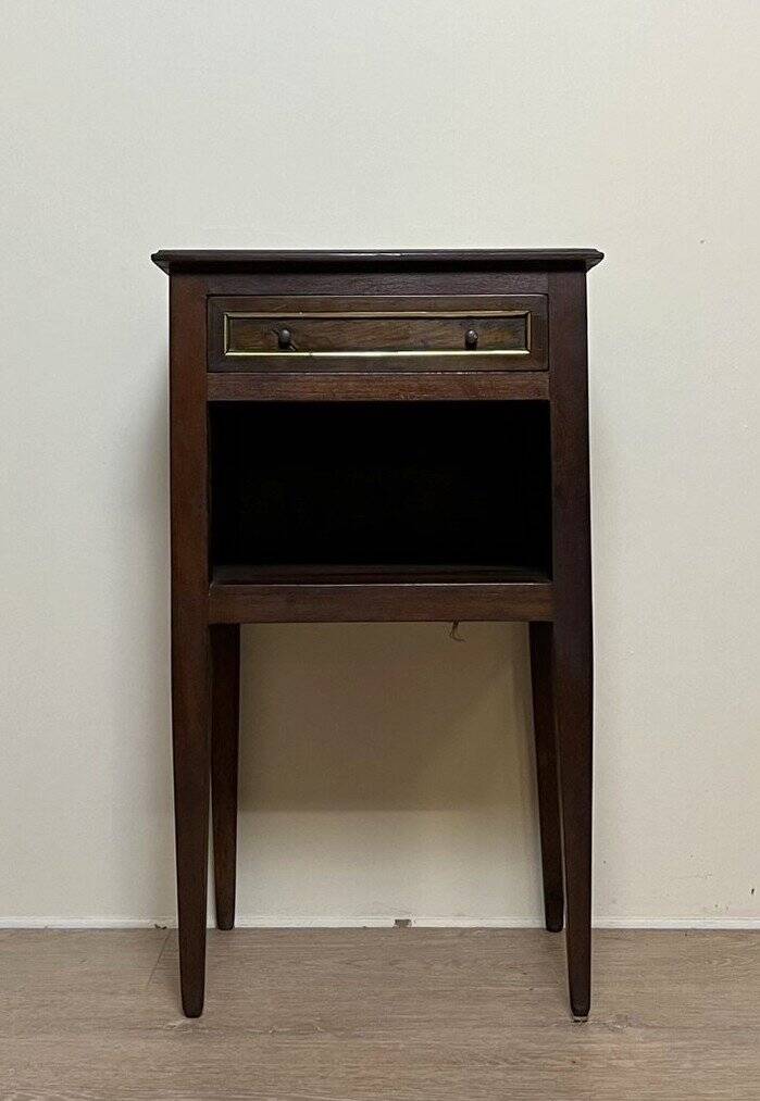 Louis xvi style bedside table in solid wood