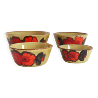 Set of 4 vintage bowls '70 ZELLER KERAMIK