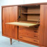 XL HP Hansen Scandinavian Design Teak Wooden Highboard Credenza Denmark 60s