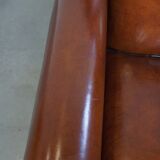 Fauteuil design en cuir de mouton