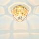 Mid-Century Glass & Brass Ceiling Light or Wall Lamp - Limburg, 1960s/1970s