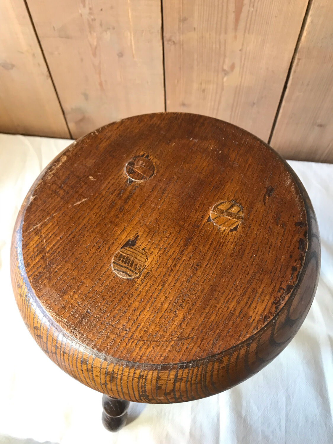 1970 vintage chestnut stool