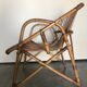 Rattan armchair vintage shell adult 1960
