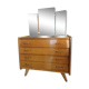 Commode vintage pieds compas miroir tryptique