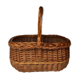 Woven wicker basket