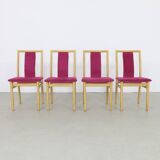 4x danish daning chair in velvet by k. høffer-larsen