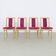 4x danish daning chair in velvet by k. høffer-larsen