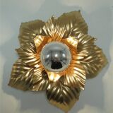 Golden flower wall lamp
