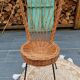 Chaise en rotin et métal