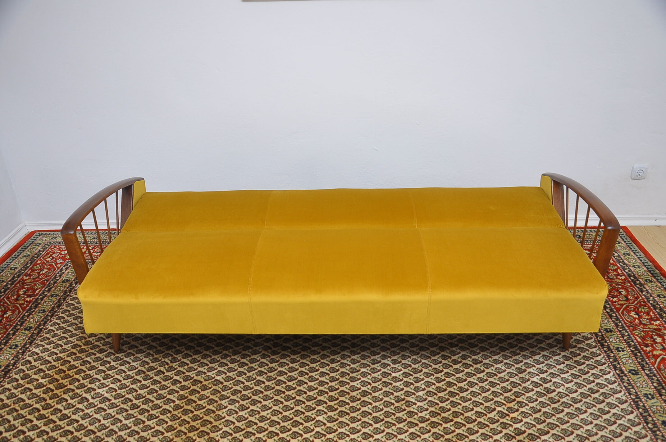Yellow sleeper sofa 1960s