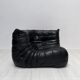 1990s vintage Togo set in black leather by Michel Ducaroy for Ligne Roset