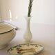 Vase soliflore opaline blanc vintage