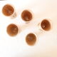 Set of 5 glasses on foot in sandstone, vintage