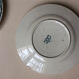 Set of 6 plates in faience Luneville model Passiflore
