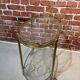 Glass and metal trolley, contains 4 bottle holders