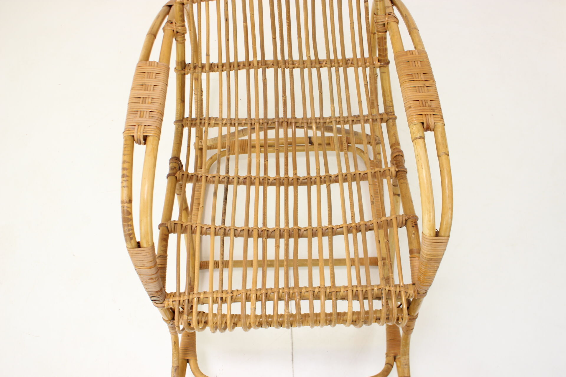 Mid-century rattan rocking chairs, 1960's