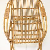 Mid-century rattan rocking chairs, 1960's