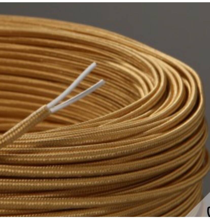 Glass lamp, new 2M fabric cable, lampshade