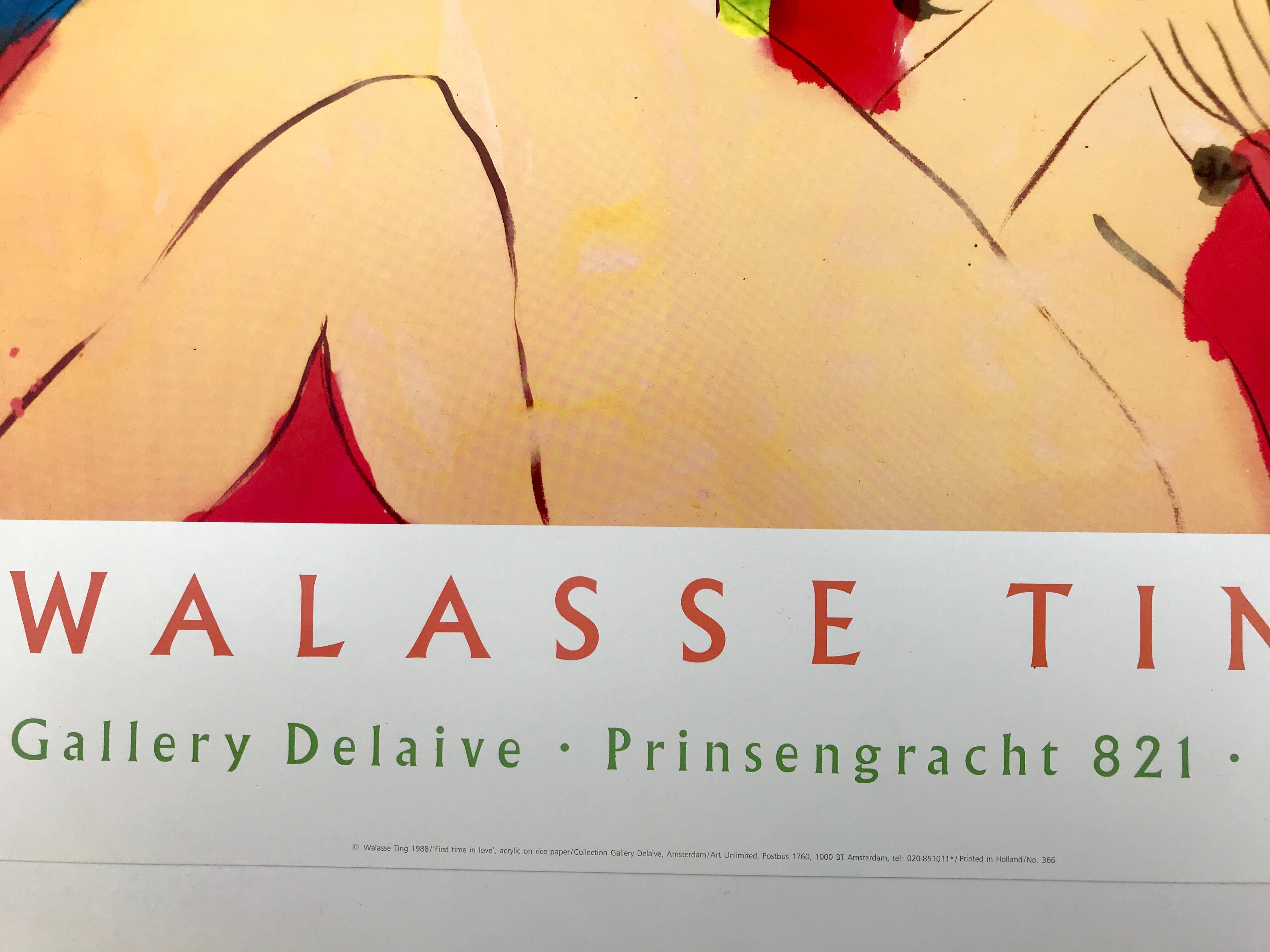 Art poster after Walasse TING, First time in love, 1989