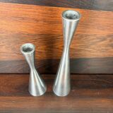 Set of vintage Ikea aluminum diabolo candle holders