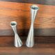 Suite de bougeoirs diabolo Ikea vintage aluminium