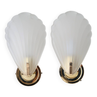 Pair of shell sconces