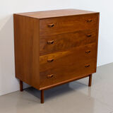 Commode danoise en teck par Peter Hvidt et Orla Mølgaard-Nielsen pour Soborg, 1950