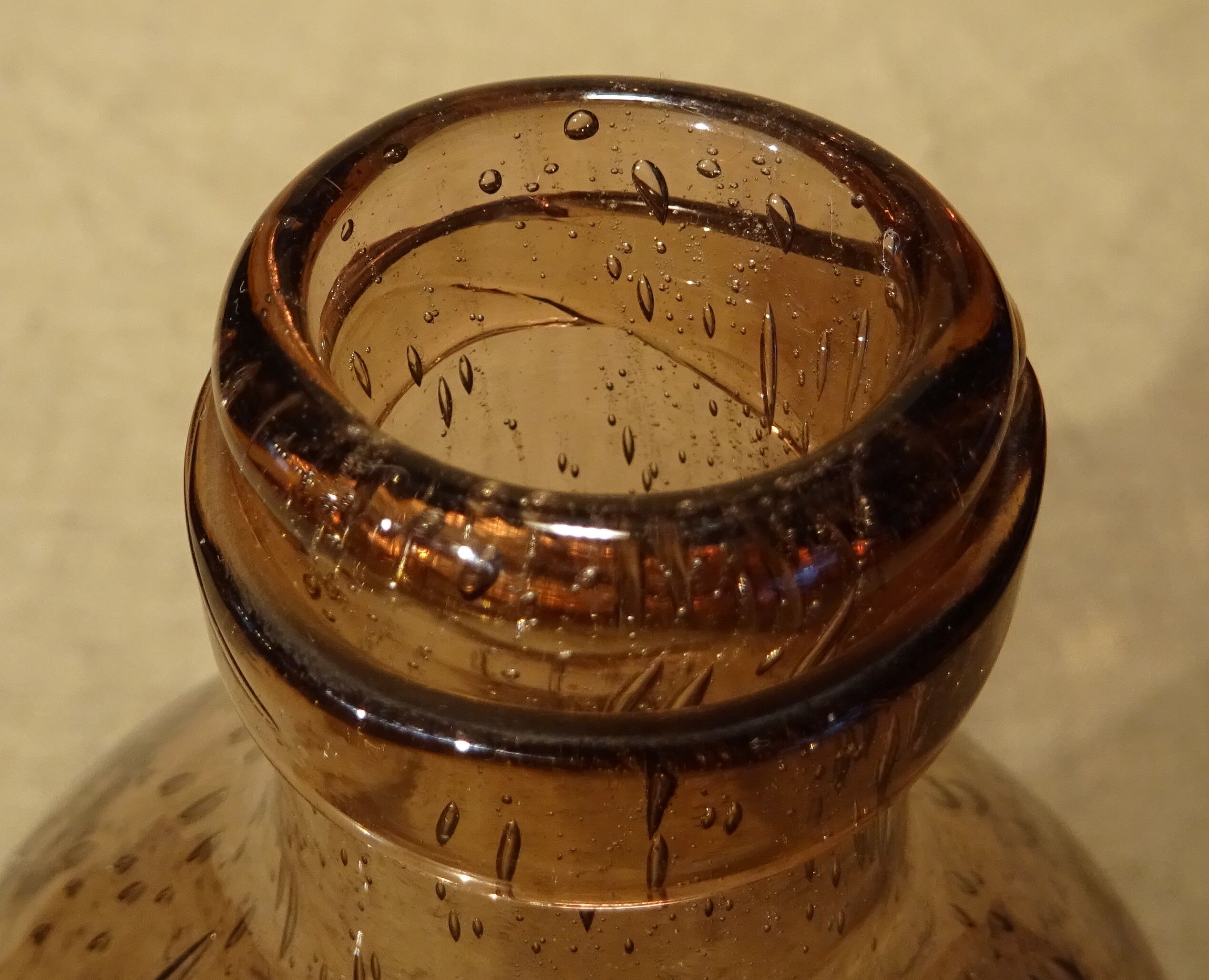 Biot purple blown glass carafe