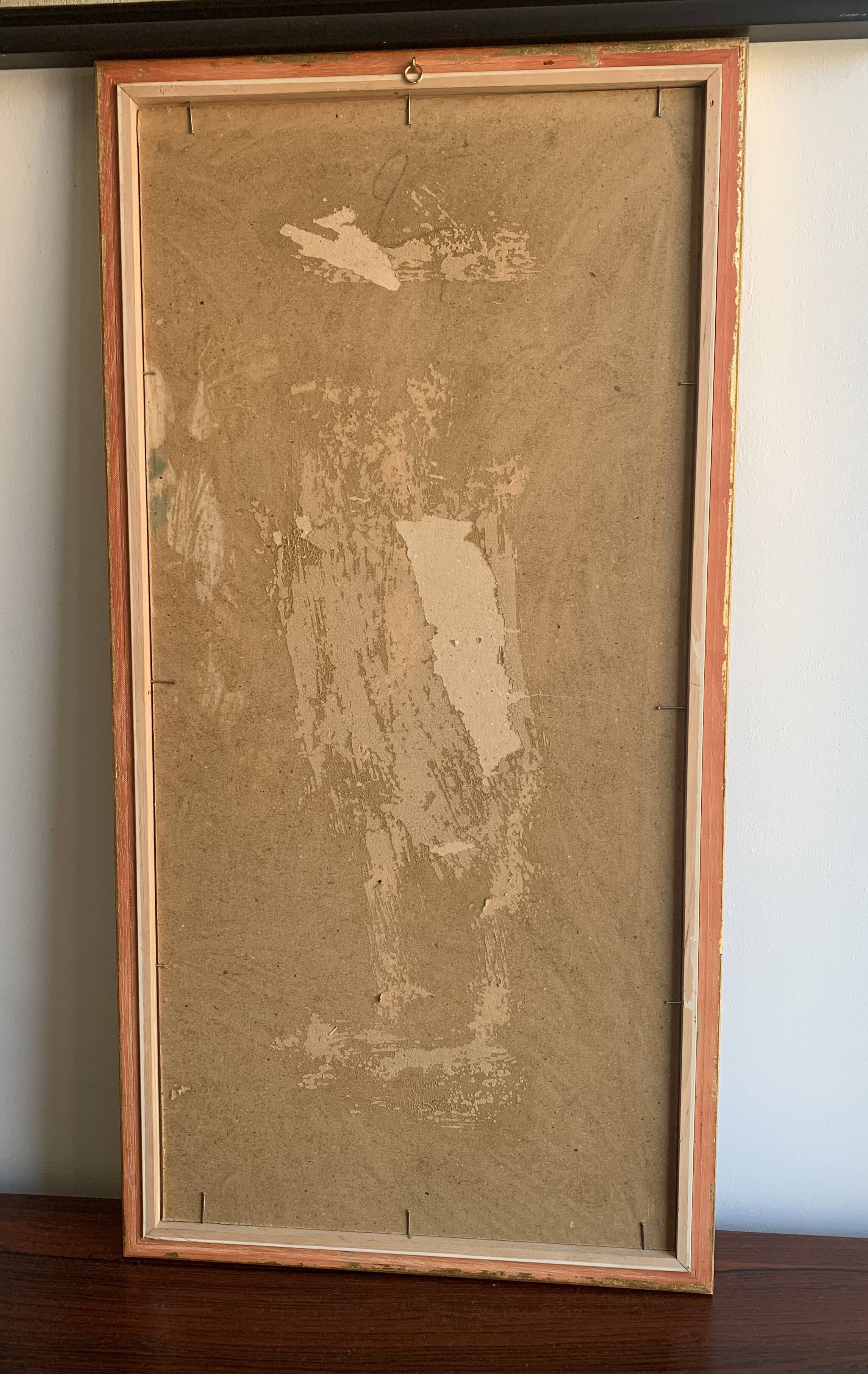 Peinture à l'huile vintage d'iris