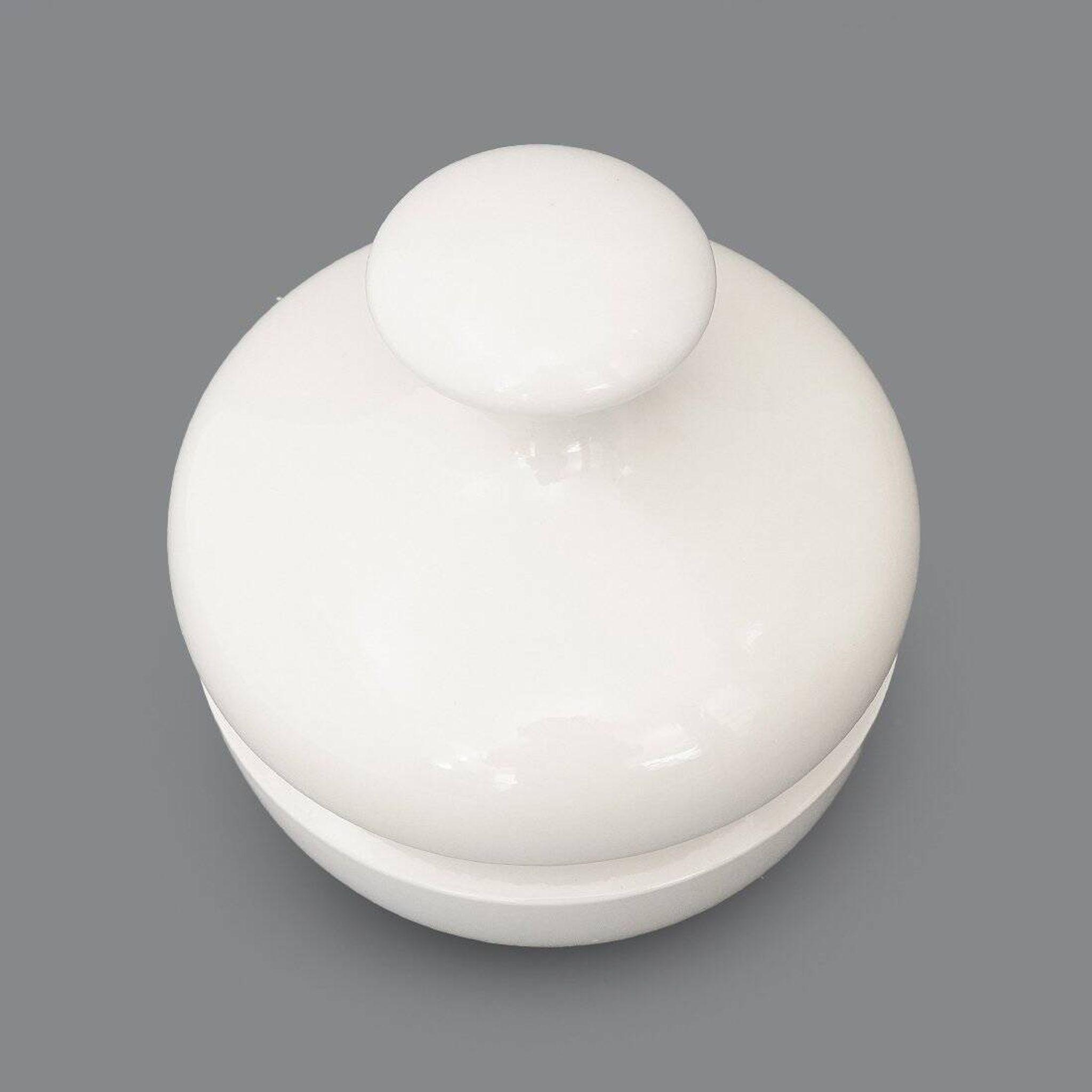 White ceramic vase with lid by Enzo Bioli for Il Picchio, 1970s