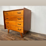 Vintage compass feet chest of drawers 1950 1960