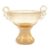 Vase moderniste, en verre, conçu par J. Słuczan-Orkusz, Pologne, années 1970