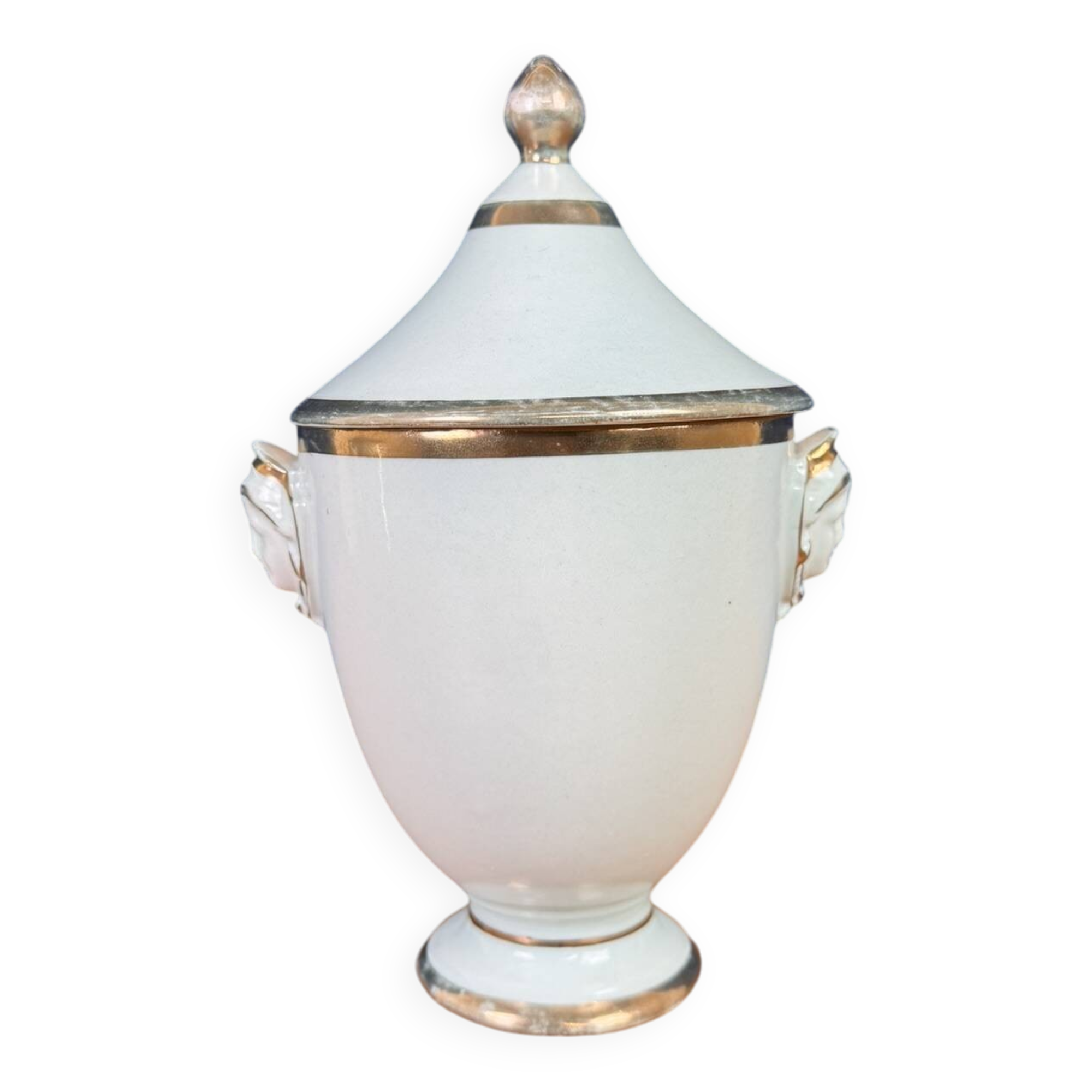 Superb Empire style drageoir in Paris porcelain from the late 19th century