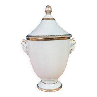 Superb Empire style drageoir in Paris porcelain from the late 19th century