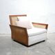 Fauteuil vintage en bois et cannage