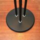 Vintage postmodern table lamp in glass and metal.
